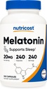 Mélatonine Nutricost 20mg, 240 capsules, sans OGM et sans gluten
