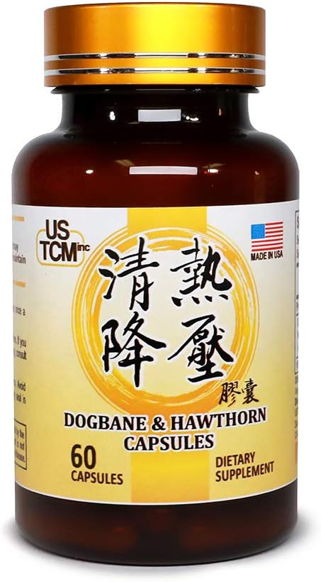 Dogbane Hawthorn Capsules 500mg 60 Capsules végétales 100% naturelles Pas de conservateurs Fabriqués aux États-Unis