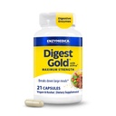 Enzymedica Digest Gold + ATPro, formule d'enzyme de résistance maximale, prévient le gonflement et le gaz, 14 enzymes clés incluant Amylase, Protease, Lipase et Lactase, 21 Capsules (FFP)