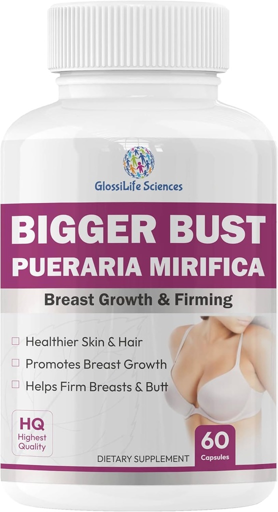 2 x 60 Cap Buste plus gros Pueraria Mirifica croissance mammaire 500mg (eq 7500mg) 120 Cap