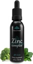 Complexe de zinc - 30 portions, 2oz, parfum de menthe poivrée, gouttes de sulfate de zinc ionique liquide végétalien et minéraux traces pour le soutien quotidien du système immunitaire