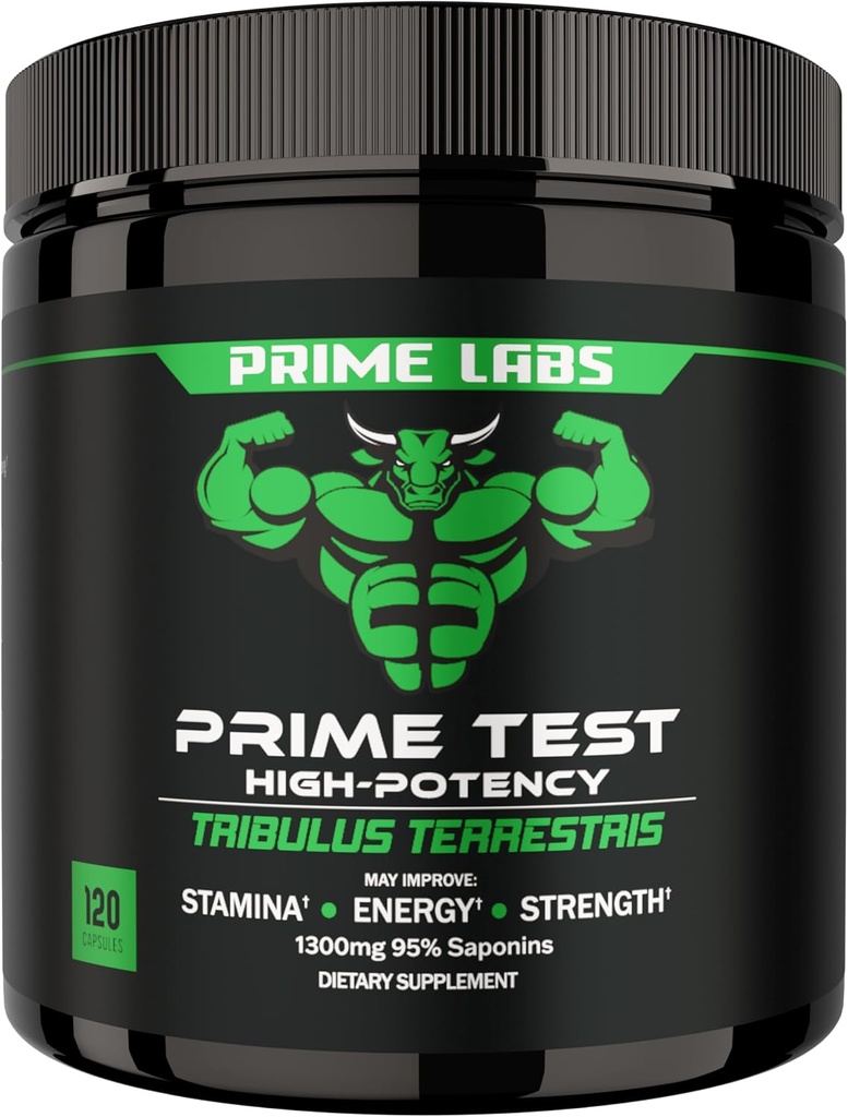 Premier Labs Tribulus Terrestris pour hommes 1300mg - Enhanced with 95% Saponins - Énergie, vitalité, force - 120 Compte