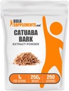 BulkSupplements.com Poudre d'extrait d'écorce de Catuaba - Poudre d'écorce de Catuaba, supplément à base de plantes - Sans végétalien et sans gluten, 1g par portion, 250g (8.8 oz) (paquet de 1)