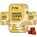 PYM Citrus Mood Chews Support pour le stress, l'inquiétude et l'overwhelm, 60 Comte, 130mg GABA, 90mg L-Theanine, végétalien, non-OGM, sans gluten, sans sucre ajouté.