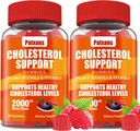 Gommies de soutien au cholestérol, contenant 2000 MG de stérols et de stérols végétaux, Gommies de complexe de cholestérol, soutien de niveaux de cholestérol sains, soutien énergétique, mélange d'arôme de baies, 120 Cts