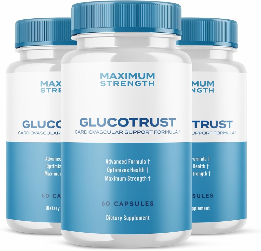 Ark Labs (3 Pack) Glucotrust Capsules de supplément de formule avancées - Gluco Trust Capsules Max Supplément de soutien à la force maximale Pills (180 Capsules)