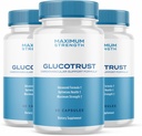 Ark Labs (3 Pack) Glucotrust Capsules de supplément de formule avancées - Gluco Trust Capsules Max Supplément de soutien à la force maximale Pills (180 Capsules)