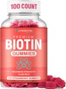 LifeCentric Health Biotin Gummies pour les adultes de Max Strength Biotin 10000mcg de supplément de biotine à croquer pour les femmes et les hommes de 100 Nombre Gummmies vegan pour la peau et les ongles des cheveux