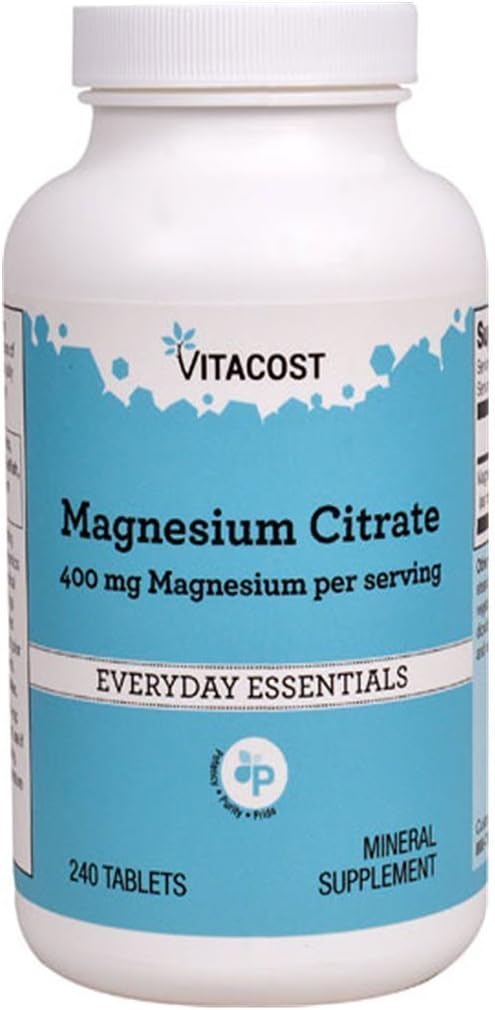 Citrate de magnésium Vitacost - 400 mg - 240 comprimés