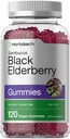 Horbaach Black Elderberry Gummies.com 120 Comte.com Extrait de Sambucus avec du zinc et de la vitamine C.com.