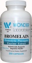 Wonder Labs Bromelain 2000 150mg, Extrait protéolytique d'enzyme d'ananas, Soutien de la nutrition santé digestive - 250 Capsules