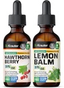 BIO KRAUTER Hawthorn Tincture 2 Fl. Oz. & Lemon Balm Tincture 2 Fl. Oz.
