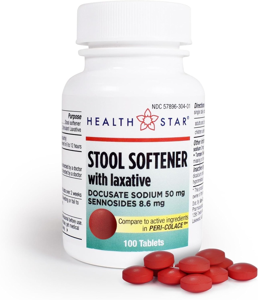 GeriCare Senna Plus Laxative & Tabouret Adoucissant Comprimés 50mg / 8,6mg Résistance Légume naturel Stimulant Laxatif.