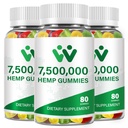 3 Packs Gommies de chanvre biologique 7,500,000 Haute résistance - Huile de chanvre haute puissance infusée Gummiеs - Suppléments de bonbons de chanvre naturel - 240 Gummiеs