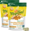 MegaFood Baby & Me Soin de Maladie Prénatale du Matin, Ginger Chews, avec Vitamine B6, Fait avec 9 Allergènes Alimentaires, Miel Lemon Ginger Flavor, 30 Chews (paquet de 2)