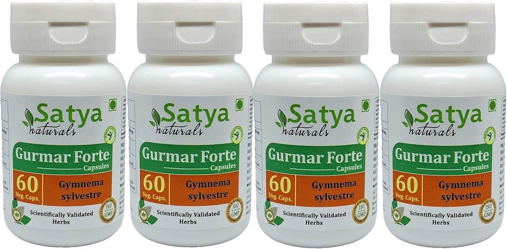 Gurmar Forte Capsules 500 mg. 60 Gél. Capsules d'extrait Gudmar (Gymnema Sylvestre) Capsules d'extrait pour hommes et femmes.