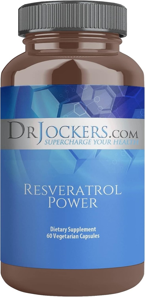 Puissance de resvératrol par Dr Jockers, avec soutien immunitaire, anti-âge, important pour la santé de la peau, resvératrol trans, 200 mg, 60 jours