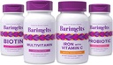 BariMelts Ensemble complet de chirurgie post-mariatique - Multivitamine, fer avec vitamine C, biotine et probiotiques