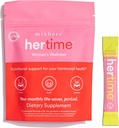 MIXHERS Hertime PMS - Soutient la santé hormonale pour les femmes - Soutient un cycle menstruel sain - avec des minéraux, des racines de pivoine, du ginseng sibérien - Sans sucre - 15 paquets de boissons - Peach Lemonade