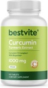 Curcumine 1000mg (Turcuma)(120 comprimés) Fabriqué avec le complexe Curcumin C3 & Bioperine - Standardisé à 95% Curcuminoides - Vegan