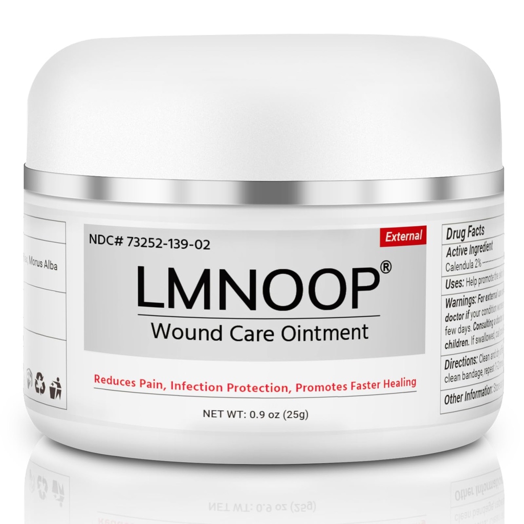 LMNOOP® Ponction de plaies de lit, crème de soins de plaies de force maximale pour la protection des infections et la réparation de la peau, guérison rapide pour les plaies diabétiques, plaies de pression, ulcère veineux, brûlures, coupures, éraflures