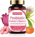 Prébiotiques et probiotiques pour les femmes – Mélange de probiotiques vaginaux, prébiotiques naturels, soutien à base de plantes, promouvoir la santé féminine et l'équilibre intime, éliminer les odeurs vaginales et l'équilibre du pH, 60 capsules (2)