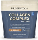 Dr. Mercola Collagen complexe poudre - supporte l'élasticité de la peau et la fonction articulaire - Collagène multi-sources types I II III - 10.89 oz (30 portions) - chocolat