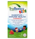 TruBiotics Probiotiques pour les enfants Soutien de la santé digestive et immunitaire, les enfants à croquer sans sucre probiotique pour aider à maintenir un ventre en santé, le goût naturel de fraise, 30 comprimés