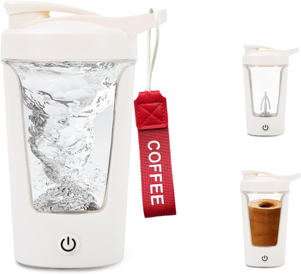 Bouteille de shaker électrique, Protéine Portable, Mixer C, USB C Shaker pour les shakes de protéines lisses, sans BPA, Tritan, 450ml, 16oz, Stir Cup, 500mAh rechargeable