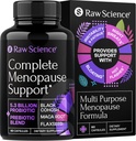 Suppléments de ménopause pour les femmes - Coho noir pour les flashs chauds de ménopause, les sueurs nocturnes et l'équilibre hormonal avec DIM, Vitex, Dong Quai, Red Clover - Complete ménopause soutien santé vaginale, 60 capsules