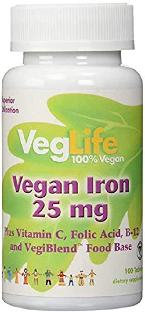 Fer Veggie 25mg VegLife 100 VegTab