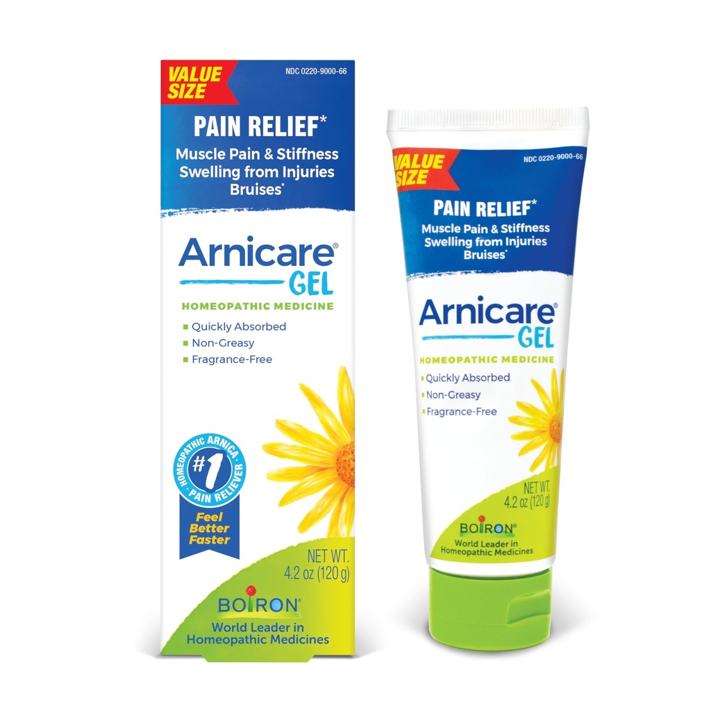 Boiron Arnicare Gel pour soulager la douleur articulaire, la douleur musculaire, la douleur musculaire et l'enflure des ecchymoses ou des blessures - Non gras et sans parfum - 4,2 oz