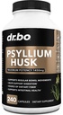 Psyllium Husk Capsule Fiber Supplement - Capsules de poudre naturelles pour le soulagement de la constipation pour les adultes - Pilules de fibres solubles nutritionnelles et soutien de la régularité quotidienne - Suppléments de digestion de graines en vrac