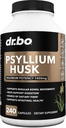 Psyllium Husk Capsule Fiber Supplement - Capsules de poudre naturelles pour le soulagement de la constipation pour les adultes - Pilules de fibres solubles nutritionnelles et soutien de la régularité quotidienne - Suppléments de digestion de graines en vrac