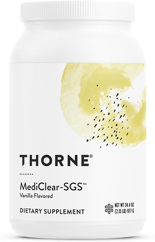 THORNE - Medidlear-SGS - Poudre à base de protéines de riz et de pois avec un profil multivitamine-minéral complet - Soutien fondamental - Éliminer les toxines environnementales et alimentaires* - Vanille - 34.4 Oz