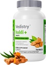 Haldi+ 850mg Comprimés curmériques avec 95% Curcumine et poivre long.