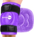 Paquet de glace pour soulager la douleur au genou, gel réutilisable Enveloppe de glace pour blessures, gonflement, chirurgie de remplacement du genou, traitement par compression froide pour l'arthrite, ménisque et ACL, violet