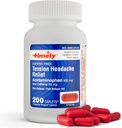 Timely - 200 Caplets - Mal de tête de tension et soulagement de la douleur avec l'acétaminophène 500 mg et la caféine 65 mg de force supplémentaire pour la tête, le cou, l'épaule et le corps analgésique, sans aspirine - Fabriqué aux États-Unis