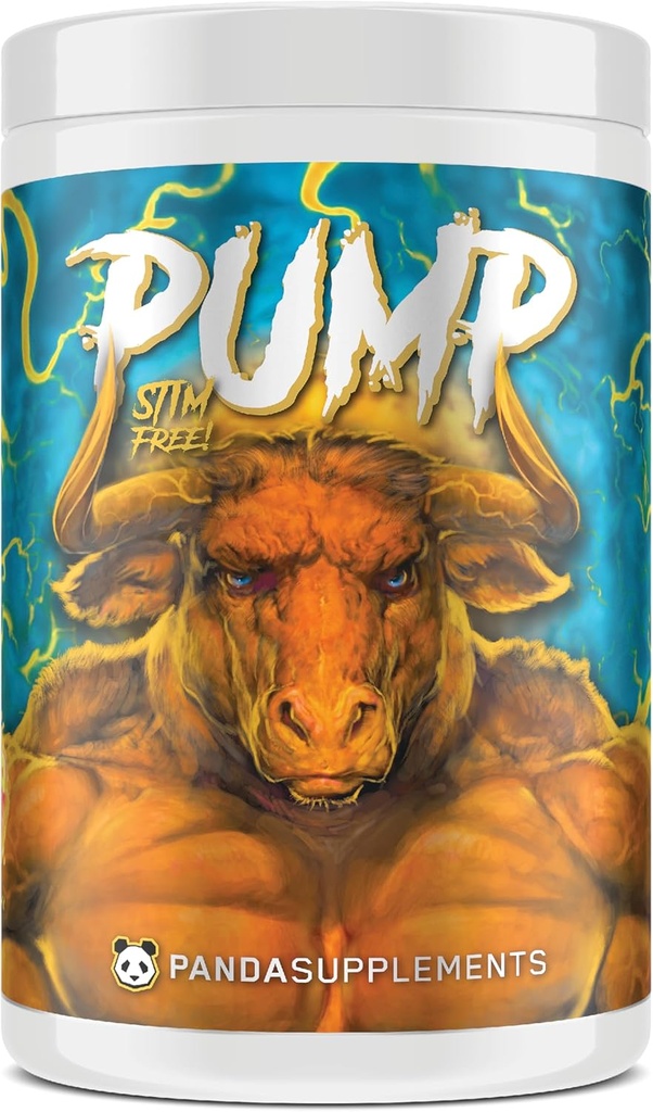 Underground Bio Labs Panda Supps Pompe: Pré-entraînement sans stimulant, formule sans lump w/10G L-Citrulline Malate, Alpha GPC, Lions Mane, CognatiQTM, AmentoPumpTM 40 Scoops (Peach Gummy Rings)