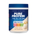 Pure Protéines poudre tout-en-un, Vanille - Whey & Collagène, Haute Fibre, Vitamines, Pas de sucre ajouté, Non-OGM, Sans gluten, 1,25lb