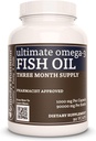 Alimentation de Remedy Ultimate Omega-3 Huile de poisson de 1000 mg, 90 Softgels Complément alimentaire de 3 mois EPA, DHA, GLA, ALA et LA Acides gras