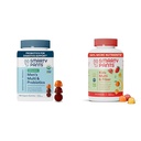 SmartyPants Gommies multivitamines pour hommes avec Gommies multivitamines pour enfants et Supplément fibre, 120 Comptez chaque