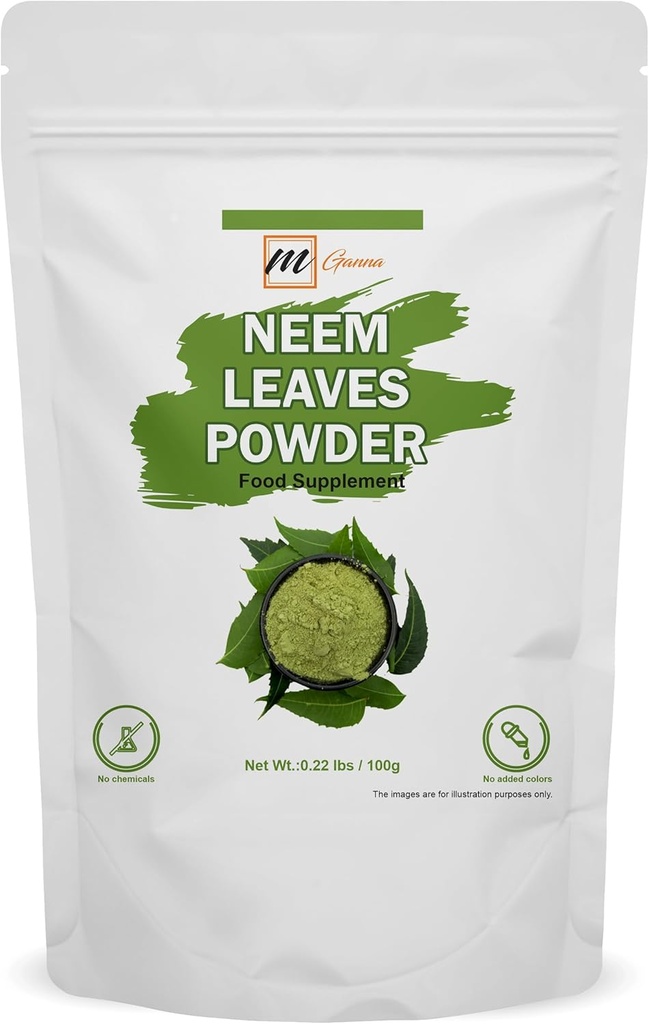 100% naturel Neem Feuille/Azadirachta Indica Poudre Ayurvedic Herbe pour la peau, soins capillaires et formulations cosmétiques 100 GMS / 0,22 LBS