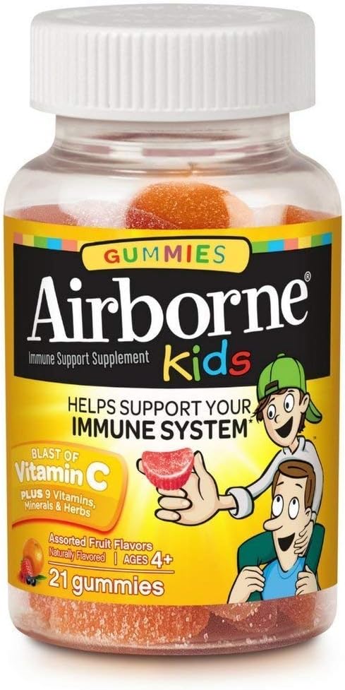 Gummées aromatisées aux fruits, 21 prises - 500 mg de vitamine C et de minéraux et plantes à base de plantes (paquet de 6)6