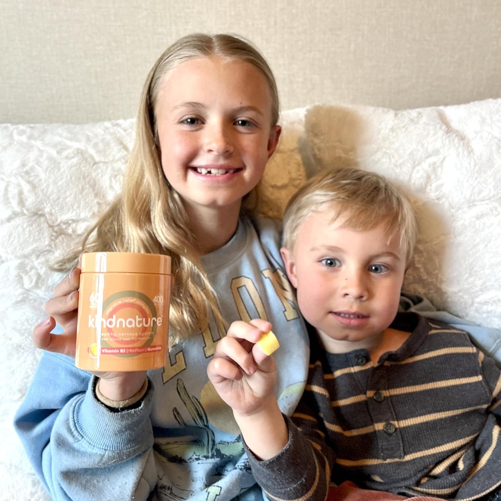 kindnature Vitamine B2 Riboflavine 400mg & Gommies de potassium pour les adultes et les enfants - Supplément de potassium 500mg & Riboflavine 400mg Gommies à croquer