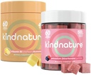 kindnature Vitamin B2 Riboflavin 400mg & Potassium Gummies for Adults & Kids - Potassium Supplement 500mg & Riboflavin 400mg Chewable Gummies
