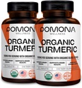 Pomona Wellness Organic Turmeric Supplement 2100 mg, USDA Organic, Non-GMO, Vegan, Turmeric Curcumin with Black Pepper for Absorption, for Joint Support and Immunity, 240 Tablets (2 Pack)