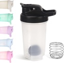 D.Y.A 16oz shaker bouteille, fuite preuve de sport tasses de shaker pour les shakes de protéines, bouteille de shaker pour pré entraînement et voyage à aller, BPA gratuit et facile propre bouteille de shaker de protéines, noir