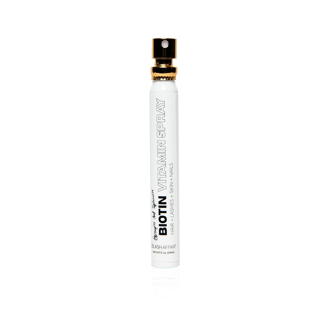 Lash Affair Biotin supplément vitamines pour la croissance de la peau des cheveux et des ongles, Vegan Biotin Spray bouche avec vitamine C, E, fer et acides aminés, sans gluten, sans cruauté, fabriqués aux États-Unis
