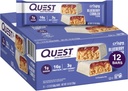 Quest Nutrition Crispy Blueberry Cobbler Hero Protein Bar, 16g Protein, 1g Sugar, 3g Net Carb, Gluten Free Protein Snack, Keto Friendly, 12 Count